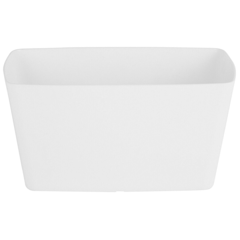 Large 30cm Long Garden Rectangle Planter Plant Pot Indoor / Outdoor Bright White