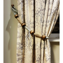 (Silver) 2 x Tie Backs Woven Rope Curtain Tieback Holdbacks