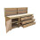(7ft, With Back Panel) Wooden Workbench MDF  Double Shelf Tool Cabinet with Lockable Cupboard Heavy-duty Work Table 4