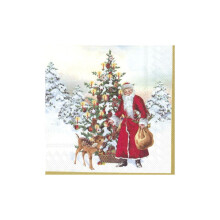 IHR Annual Christmas Santa Festive Cocktail Napkins 20 Pack