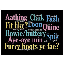 Aberdeen Scottish Traditional Doric Phrases Fridge Magnet Metallic
