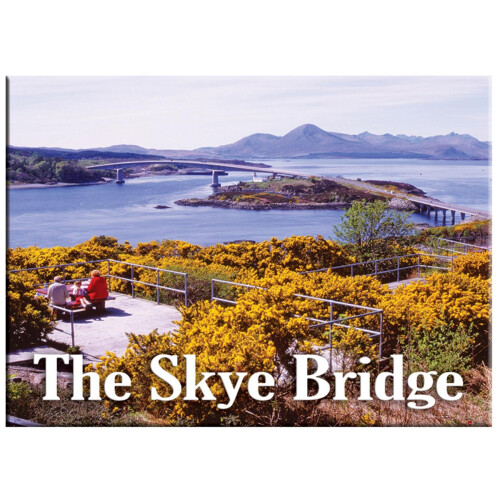 The Skye Bridge Scottish Scenic Fridge Magnet Metallic