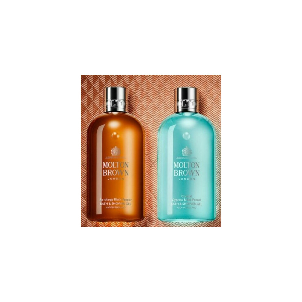 Molton Brown Coastal Cypress & Black Pepper Bath & Shower Gel Set 300ml