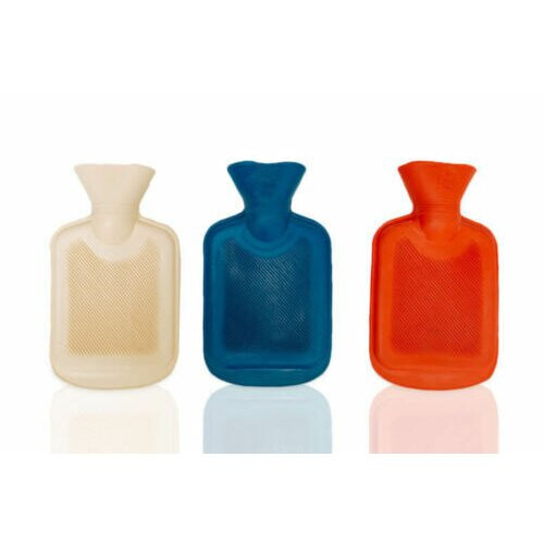 (Blue) Hot Water Bottle Natural Rubber Warmer ( 500ml )