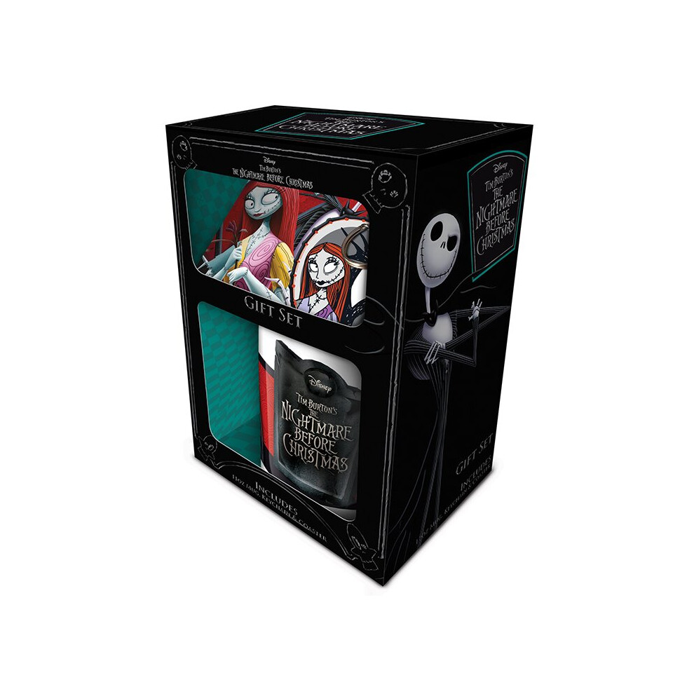 The Nightmare Before Christmas Jack & Sally Mug Coaster Gift Set