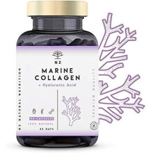 Hydrolysed Marine Collagen Supplement Pills.Hyaluronic Acid Magnesium Vitamin C. Anti-Aging. Skin Joints Bone Hair Nails Care. Best Collagen PEPTAN.