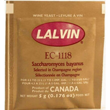 Lalvin EC-1118 Champagne Yeast 5g - Sparkling Wine, Cider & Mead Starter, 18% ABV, 10-30C, 067031000119