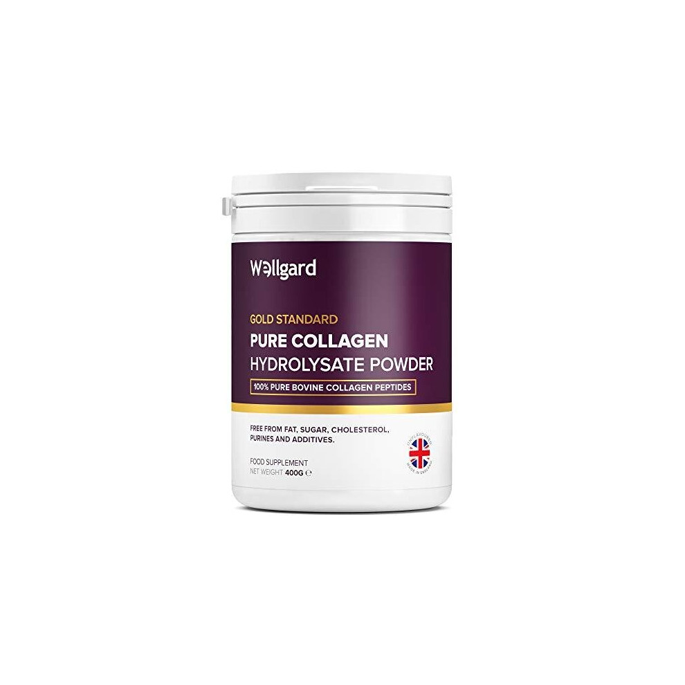 Collagen Powder, Gold Standard Bovine Collagen Peptides Powder by Wellgard - High Levels of The 8 Essential Amino Acids, Collagen Supplement, Halal