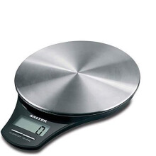 Salter Stainless Steel Digital Kitchen Weighing Scales - Electronic Cooking Scale Appliance for Home, Weigh Food with Accurate Precision up to 5kg,