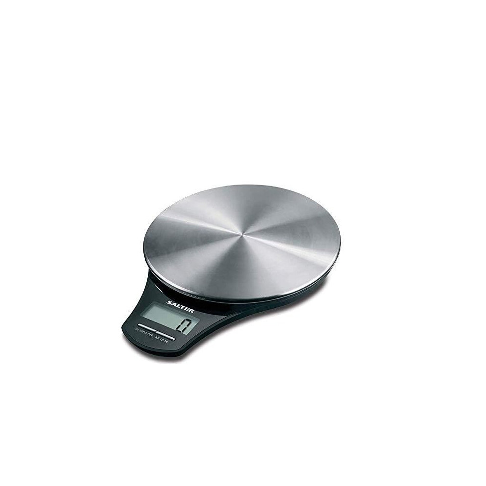 Salter Stainless Steel Digital Kitchen Weighing Scales - Electronic Cooking Scale Appliance For Home, Weigh Food With Accurate Precision Up To 5Kg,