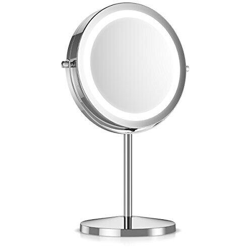 Navaris LED Illuminated Makeup Mirror TwoSided Vanity Mirror with