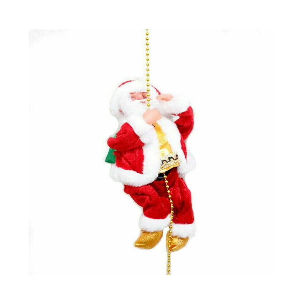 (Bead Curtain Climbing Ladder) Santa Claus Climbing Ladder Electronic DIY Christmas Tree Decoration Doll