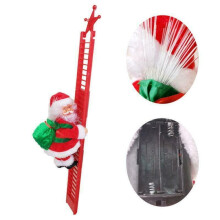 (Red Light Beam Climbing Ladder) Santa Claus Climbing Ladder Electronic DIY Christmas Tree Decoration Doll