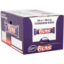 Cadbury Picnic Bar Peanut Caramel & Raisin 48g (Pack of 36)