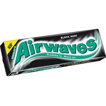 Wrigley's Airwaves Black Mint Chewing Gum (30 Packets (Full Box))