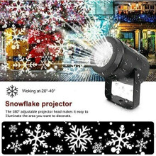 Projecteur LED de neige tombante - Lumière de Noël, projection de neige avec effet tempête de neige