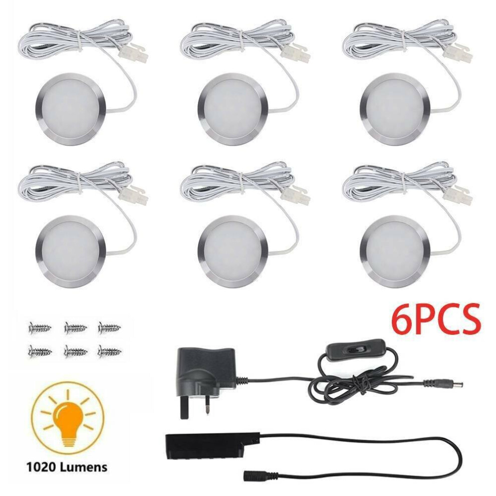 (Warm light) 6PCS Under Cabinet Lighting Kit LED