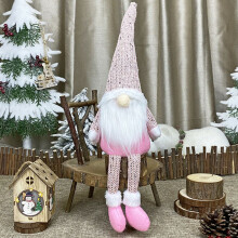 (Pink) Xmas Sparkly Santa Gnomes Gonks Doll Toy Decor Christmas Decorations Kids Gifts