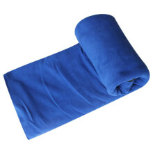 (Blue) Soft Polar Fleece Sleeping Bag Liner Blanket ZIP for Wilderness Camping Hiking