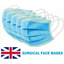 Mascarilla facial para adultos IIR, quirúrgica y desechable, cubierta de protector bucal PK50