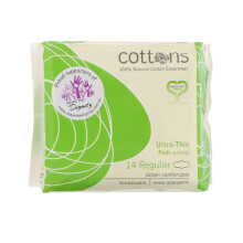 Cottons, 100% bomullskomfort, Ultra-tunn pannlappar med vingar, Regular, 14 pannlappar