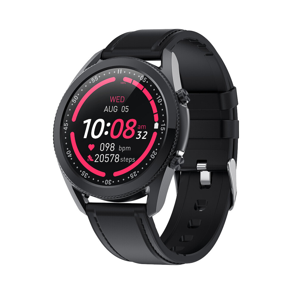 (Black) Men Business Smart Watch Bluetooth For Android Ios Black 7371875209182