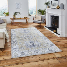 (120x170cm) Topaz G4705 Rugs in Gold High Dense Soft Distressed Mats