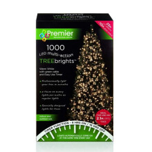 Premier Warm White 1000 LED TreeBrights Christmas Lights With Timer Function - 25m