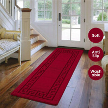 (Red, 50 x 80) Kitchen Hallway Runner Living Bedroom Carpet Rugs
