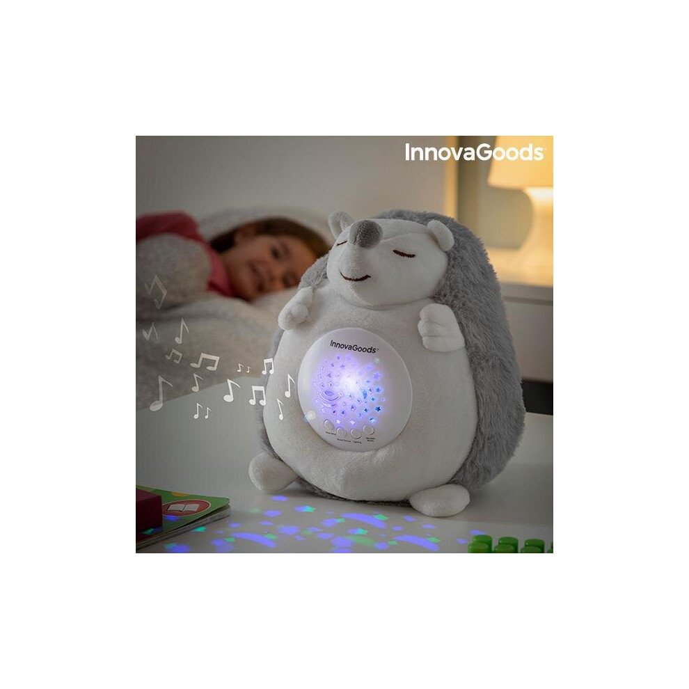 Hedgehog Soft Toy With White Noise And Nightlight Projector Spikey InnovaGoods