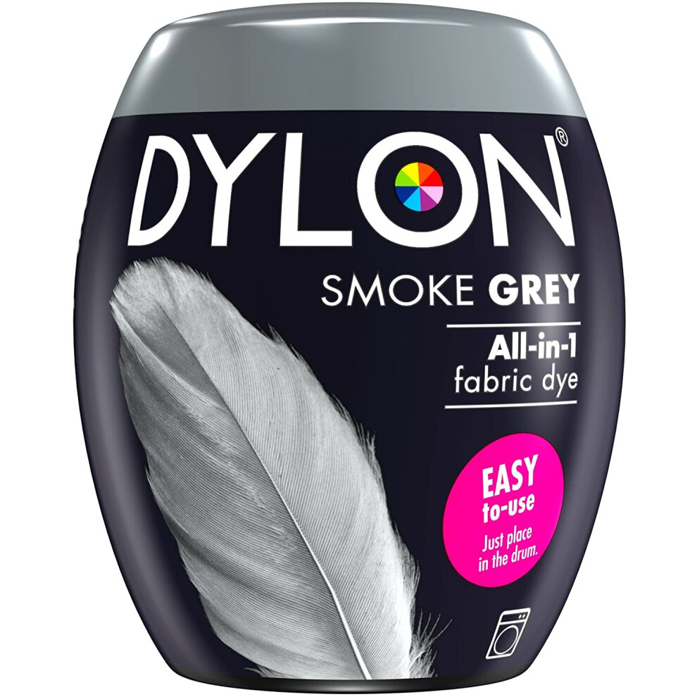 Dylon Washing Machine Fabric & Clothes Dye Pod Smoke Grey Size 350g