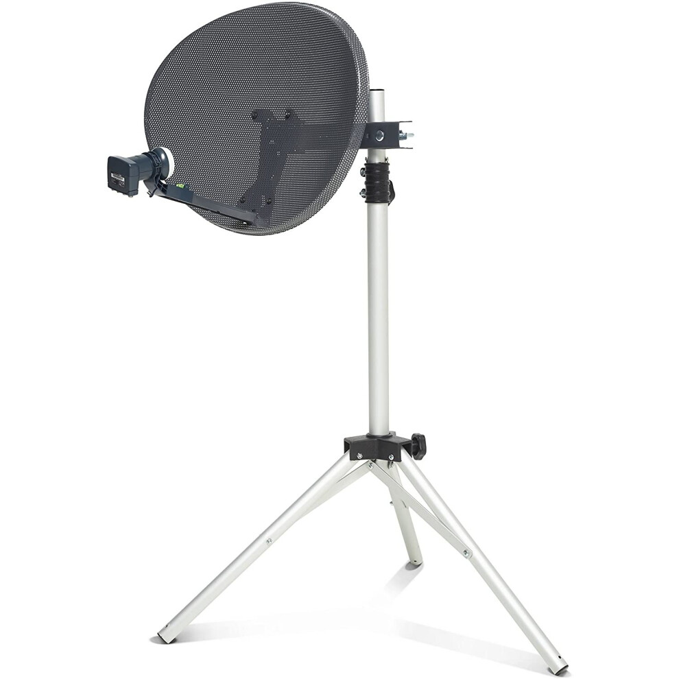 (ZONE 1, QUAD) Viewi Mini Dish Kit for Sky HD/Freesat/Hotbird/Polesat Satelite dish Quad LNB Kit for Camping, Carvan or holiday home