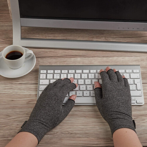 Anti Arthritis Gloves Pair Fingerless Gloves for Arthritis 2