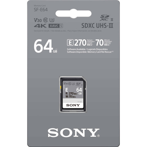 Sony Sony 64GB E Series SDXC Card UHS-II 270MB/s 1