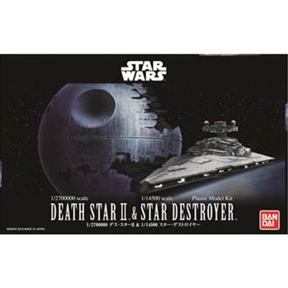 Revell Bandai 01207 Death Star II & Imperial Star Destroyer Plastic Model Kit