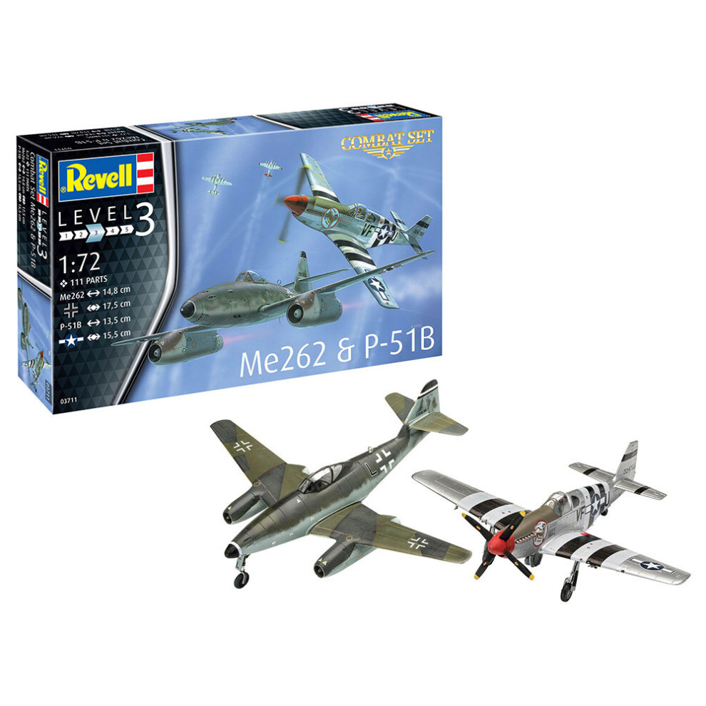 Revell 03711 Combat Set Me262 & P-51B 1:72 Model Kit