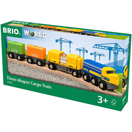 Brio BRIO 33982 Three Wagon Cargo Train