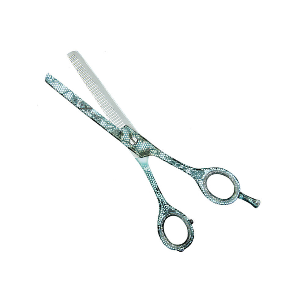 Edward X Jacob Green Exj - Hairdressing Grooming Hair Cutting Styling Barbers Thinning Scissors & Shears - Patterned - 6.5"