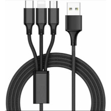 Fast Universal 3 in1 Multi USB Charger Charging Sync Cable iPhone