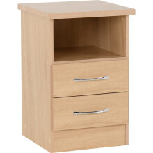 (2 Drawer Bedside) Nevada Bedroom Furniture Range - Sonoma Oak Effect