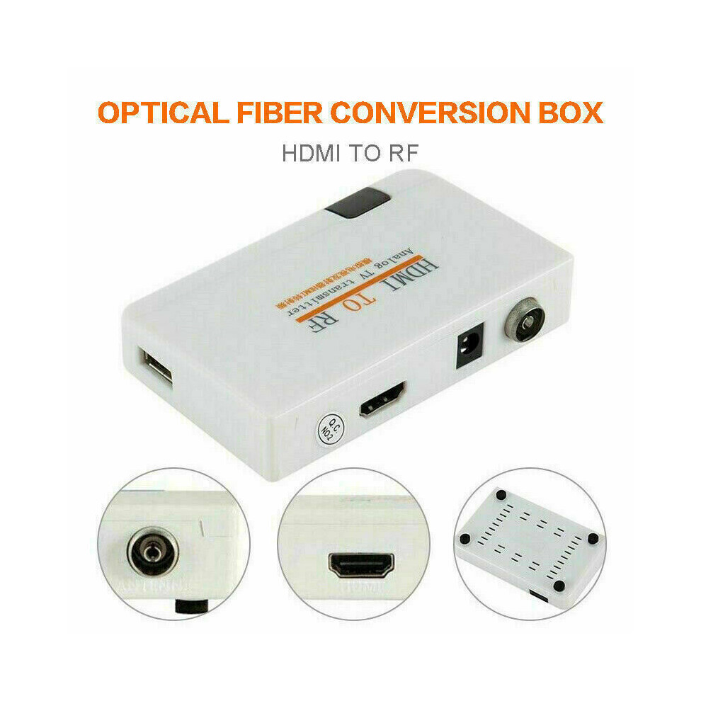 HDMI to RF Coaxial Adapter Box Transmitter W/Remote Control Converter