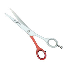 EXJ - Hairdressing Grooming Hair Cutting Styling Barbers Scissors & Shears - Red & White - 7"
