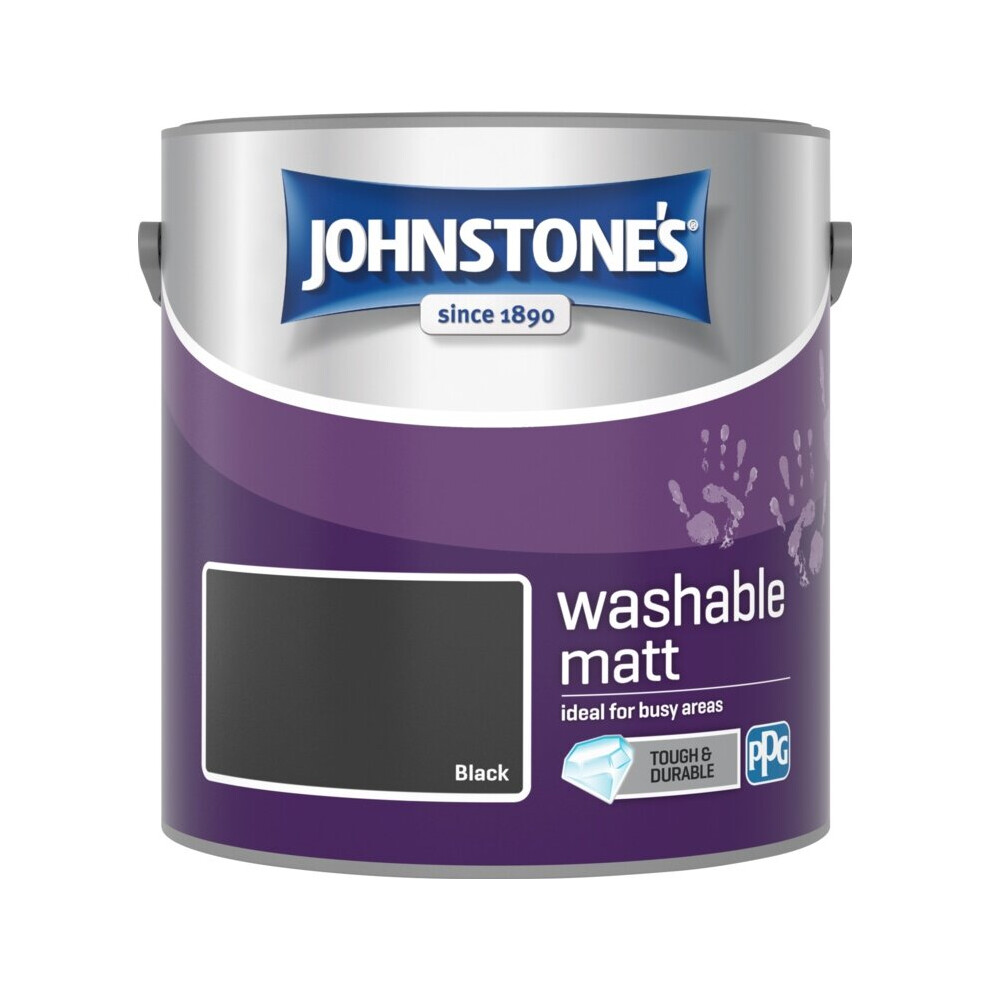 Johnstone's Washable Matt 2.5L Black