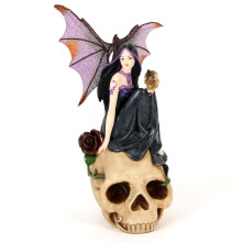 Lady Sitting on a Skull - Juliana Mystic Legends - Angel Ornament Fairy Figurine