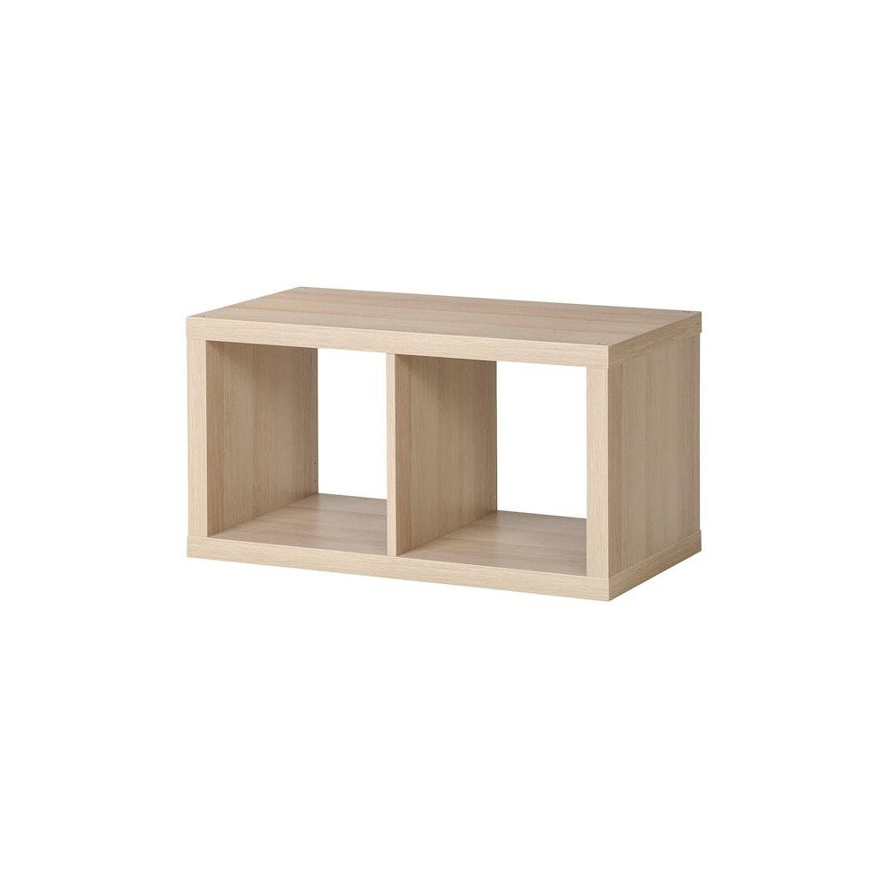 Brand New Ikea KALLAX Shelving unit, white stained oak effect77x42 cm