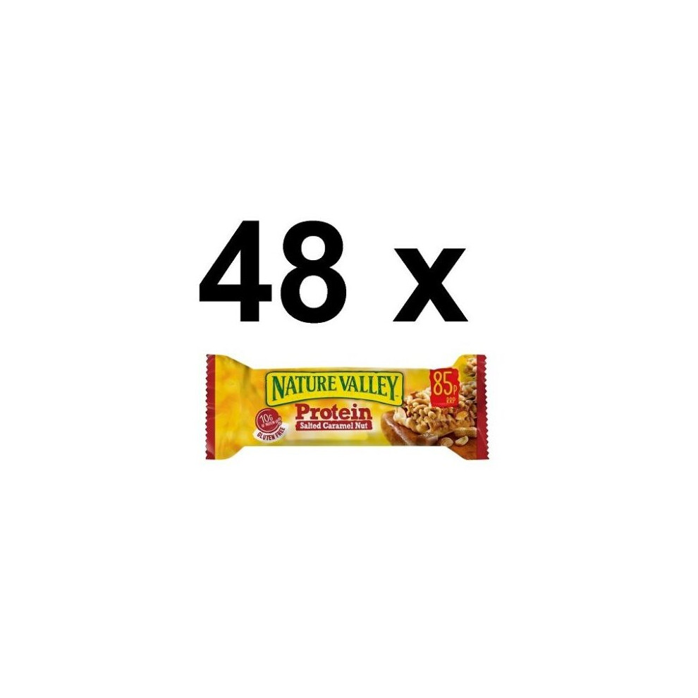 48 x Nature Valley Protein Salted Caramel Nut Bar 40g BBE 17/12/20