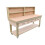 (8ft, Legs With Wheels) Wooden Eucalyptus Top Workbench With Drawers And Back Panel 1