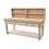 (8ft, Standard Legs) Wooden Eucalyptus Top Workbench With Drawers And Back Panel 2