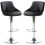(BLACK) 2 Bar Stools Faux Leather Chairs Breakfast Chairs 1