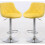 (YELLOW) 2 Bar Stools Faux Leather Chairs Breakfast Chairs 1